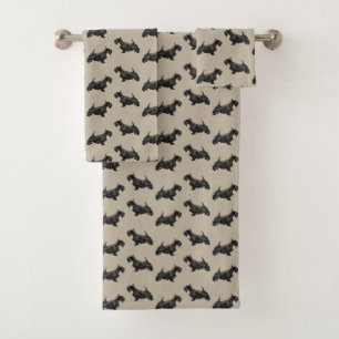Perro escocés con collar tartán
