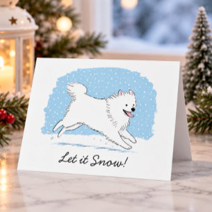 Perro Esquimal Americano "Deja que nieve" Navidad