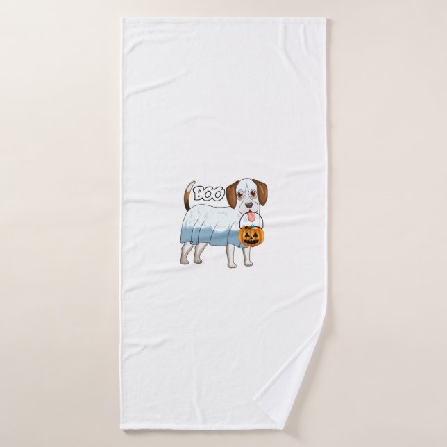 Perro Fantasma Beagle Halloween (Toalla de baño)