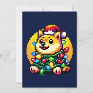 Perro Festivo - Luces de Navidad de Arte en Píxele