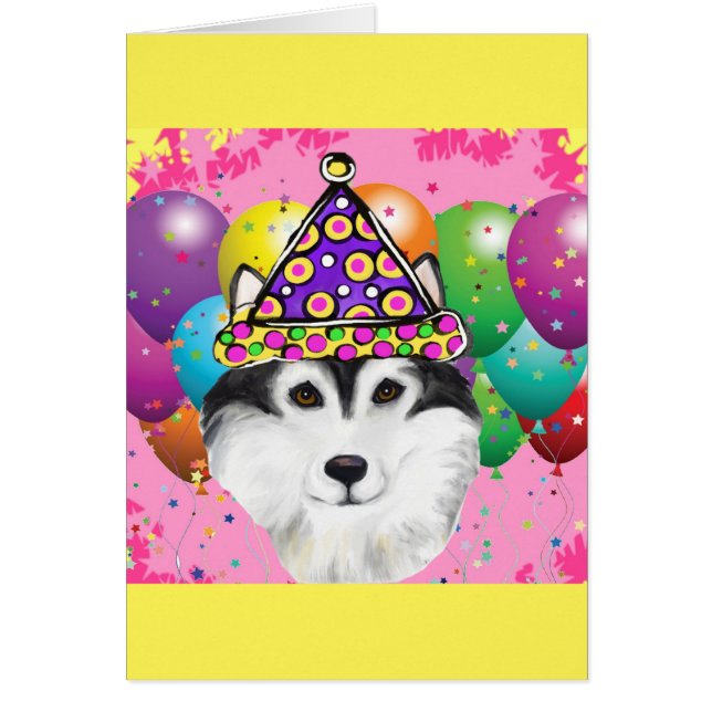 Perro fiestero Alaskan Malamute (Frente)