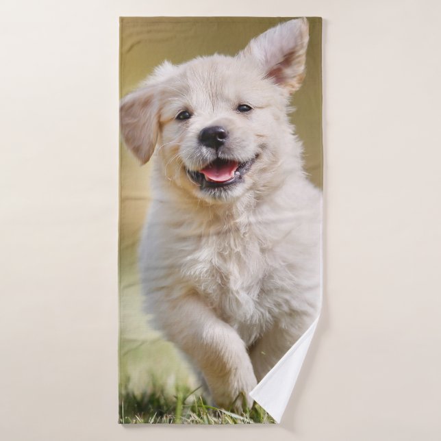 Perro fotográfico personalizado de porra suave (Toalla de baño)