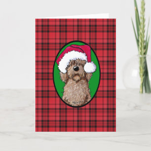 Perro garabato de chocolate con navidad