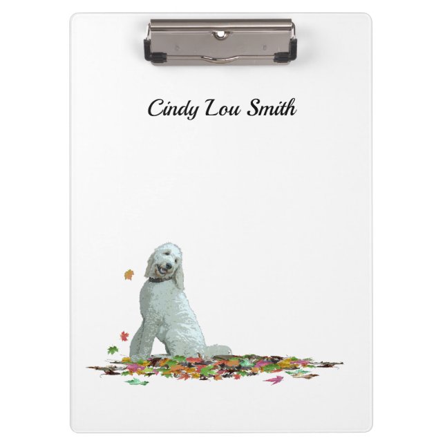 Perro garabato en hojas portapapeles (Anverso)