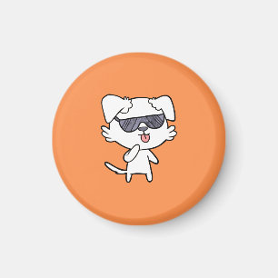 Perro gatito con imán de lentes de sol