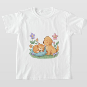 Perro & Gato en la Naturaleza - Camiseta de Animal