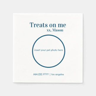 Perro/gato/Mascota de la servilleta de postre de b