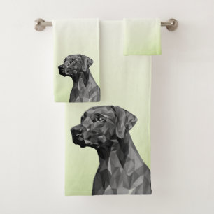 Perro geométrico gris verde