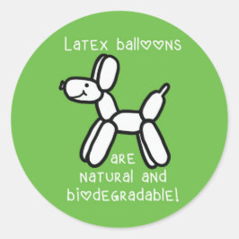 Perro globo: el látex es Pegatinas naturales