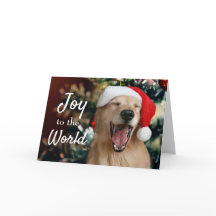 Perro Golden Retriever Alegría al Mundo Navidad