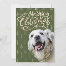 Perro Golden Retriever Sonriendo Feliz Navidad