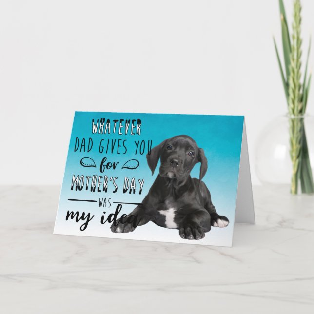 Perro gracioso tarjeta del Día de la Madre del Gra (Anverso)