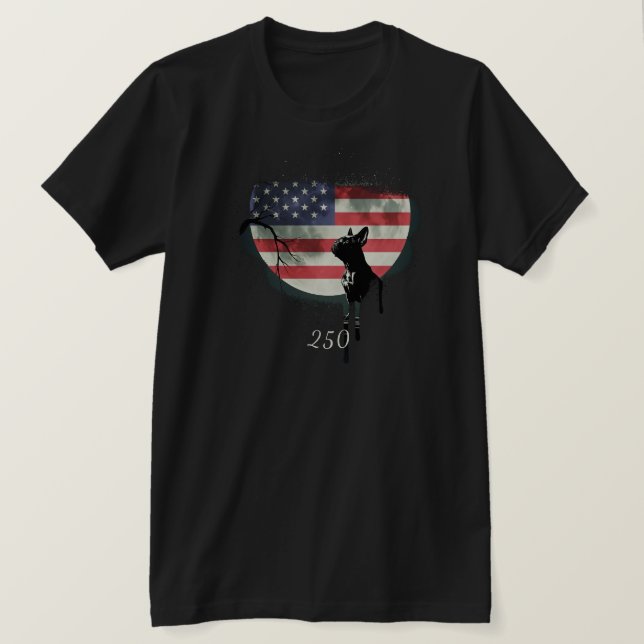 Perro guardián americano - Camiseta de Bulldog Fra (Anverso del diseño)