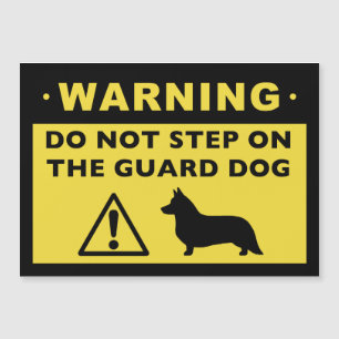 Perro guardián divertido advertencia Cardigan Wels