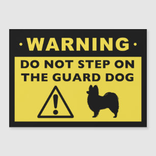 Perro Guardián Divertido Papillon Advertencia