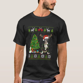 Perro horrible de Boston Perro Santa Hat suéter fe