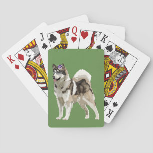 Perro, Husky dog Art Jugando Cartas