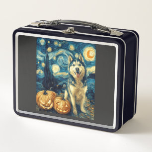 Perro Husky Siberiano Lindo Halloween Jack O Linte