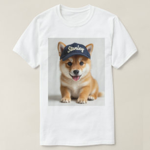 Perro Inu Shiba en una camiseta