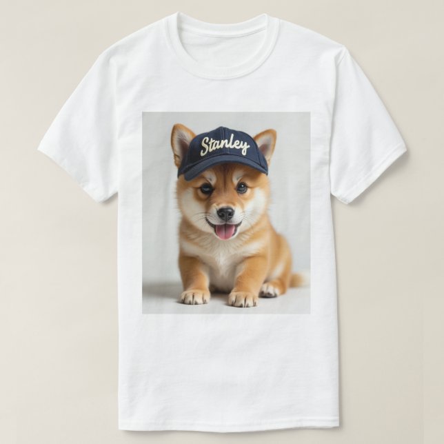 Perro Inu Shiba en una camiseta (Diseño del anverso)