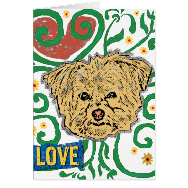 PERRO: Jardín Multi-Poo del amor con las flores (Frente)