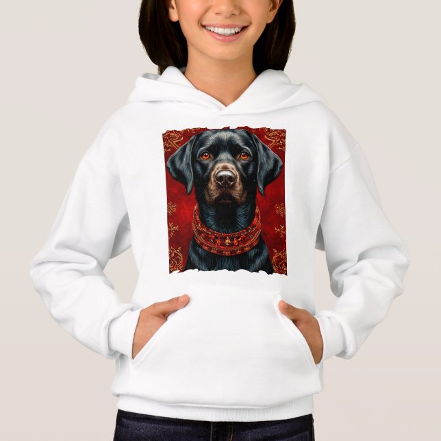 perro labrador de Navidad (Anverso)
