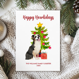 Perro lindo de pastor australiano familia Navidad