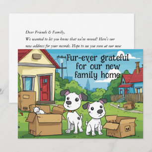 Perro lindo Invitación nueva en casa