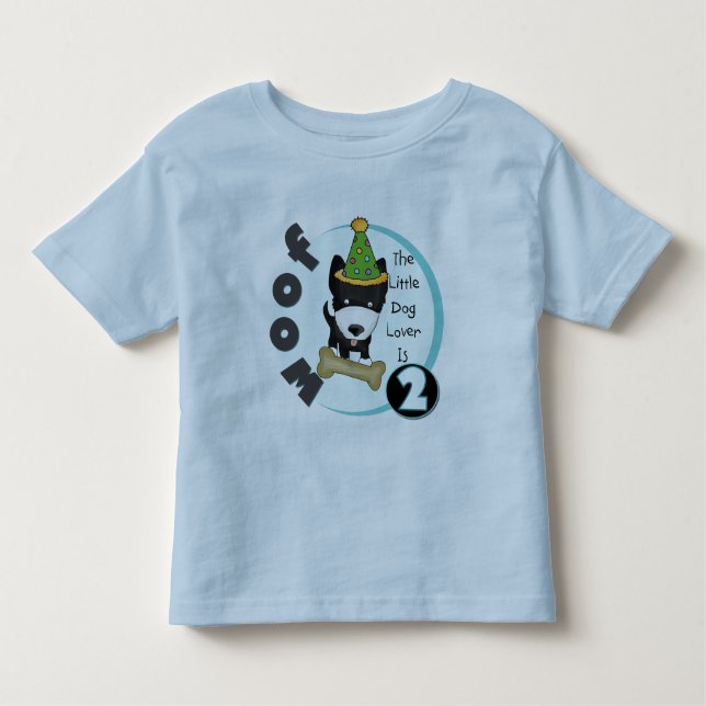 Perro Lover 2er cumpleaños camisetas y regalos (Anverso)