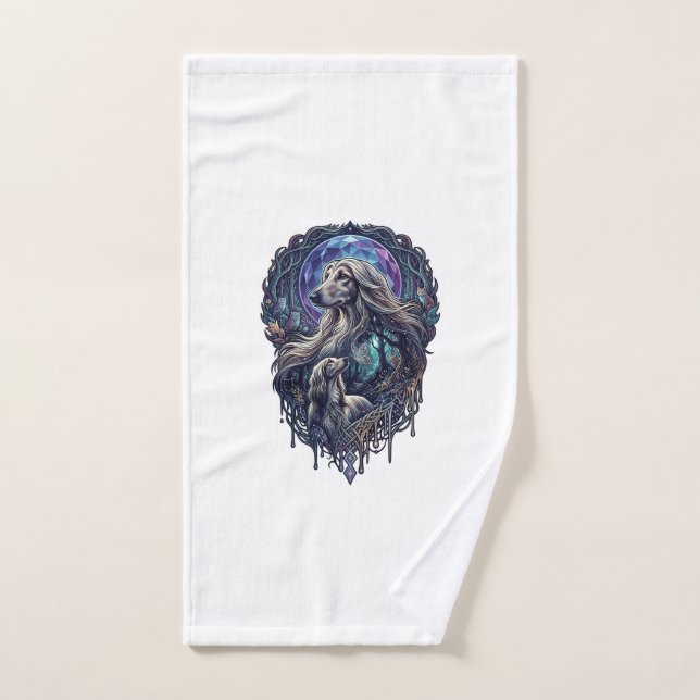 Perro Luna de Cristal Bosque Encantado_1 (Toalla de mano)