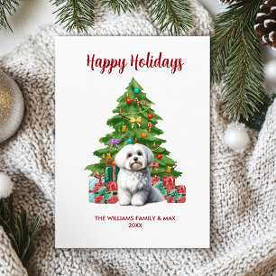 Perro Maltes Cute Familia Navidad