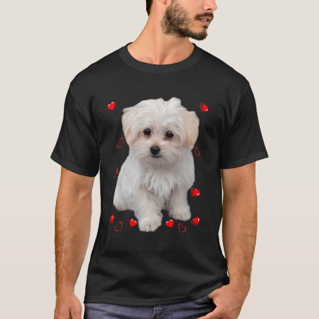Perro maltés Lover Camisetas De Larga Manga Con Co (Anverso)