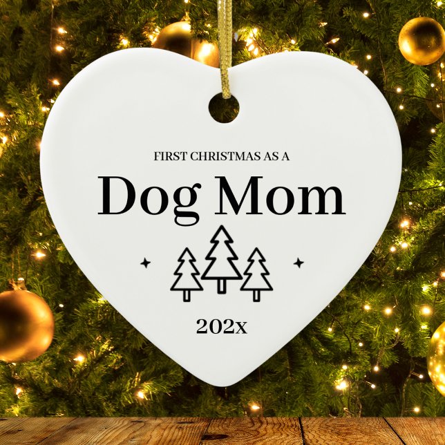 Perro Mamá primer ornamento de Navidad (Dog Mom First Christmas Ornament
)