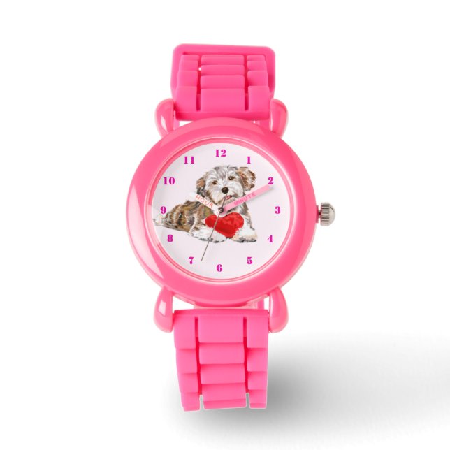 Perro Mascota con reloj de pulsera (Anverso)
