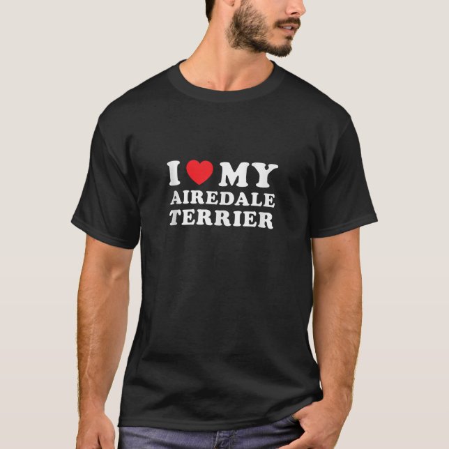Perro me encanta mi tanque Airedale Terrier Top (Anverso)