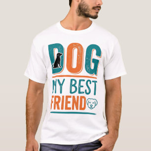 Perro Mi Mejor Amigo Diseño de Camiseta Vintage pa