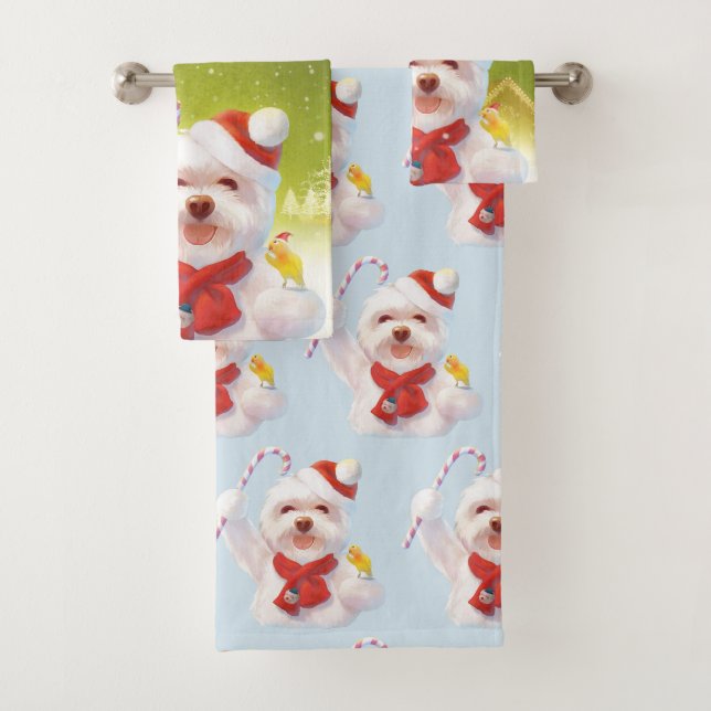Perro navidad con candy cane (In situ)