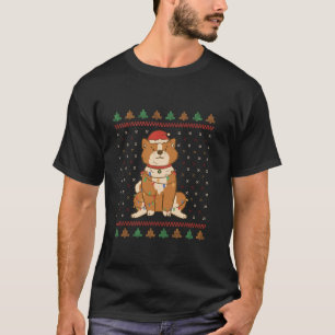 Perro navidad con luces de hadas en Pa suéter fea