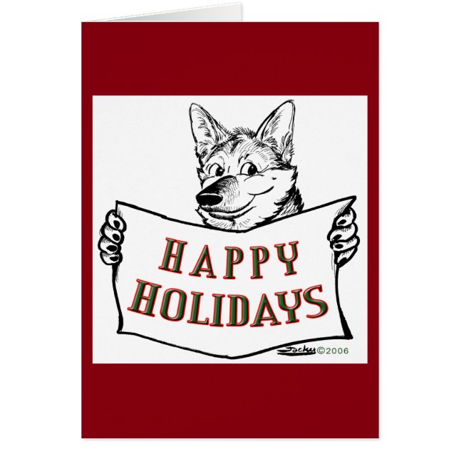 Perro navidad: ¡Felices fiestas! (Frente)