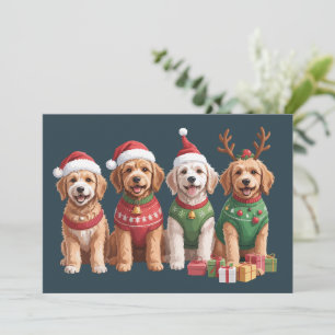Perro Navidad Goldendoodle Navidad Amante de los P