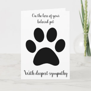 Perro negro de la pezuña o tarjeta de simpatía del