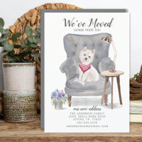 Perro occidental lindo Hemos movido la Invitación