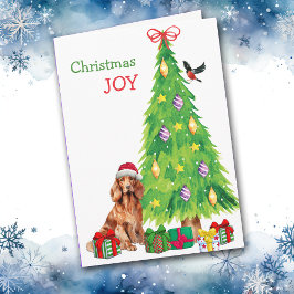 Perro, pájaro y árbol de Navidad irlandeses