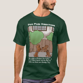 Perro Park dirige camiseta verde masculina