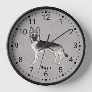 Perro Pastor Alemán Silver Sable Reloj Numerado