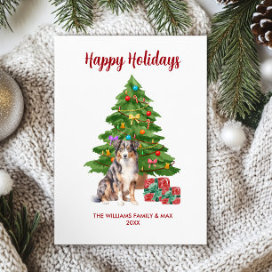Perro Pastor Australiano Familia Navidad