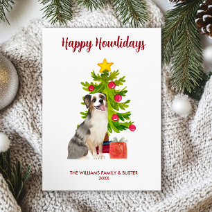 Perro Pastor Australiano Familia Navidad