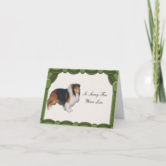 Perro pastor de Shetland, tarjeta de condolencia