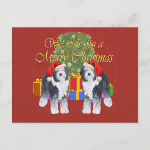 Perro Pastor Inglés Antiguo Navidad