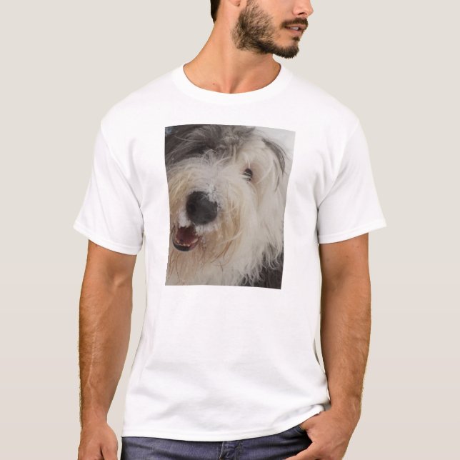 Perro pastor inglés viejo - camiseta de la cara de (Anverso)